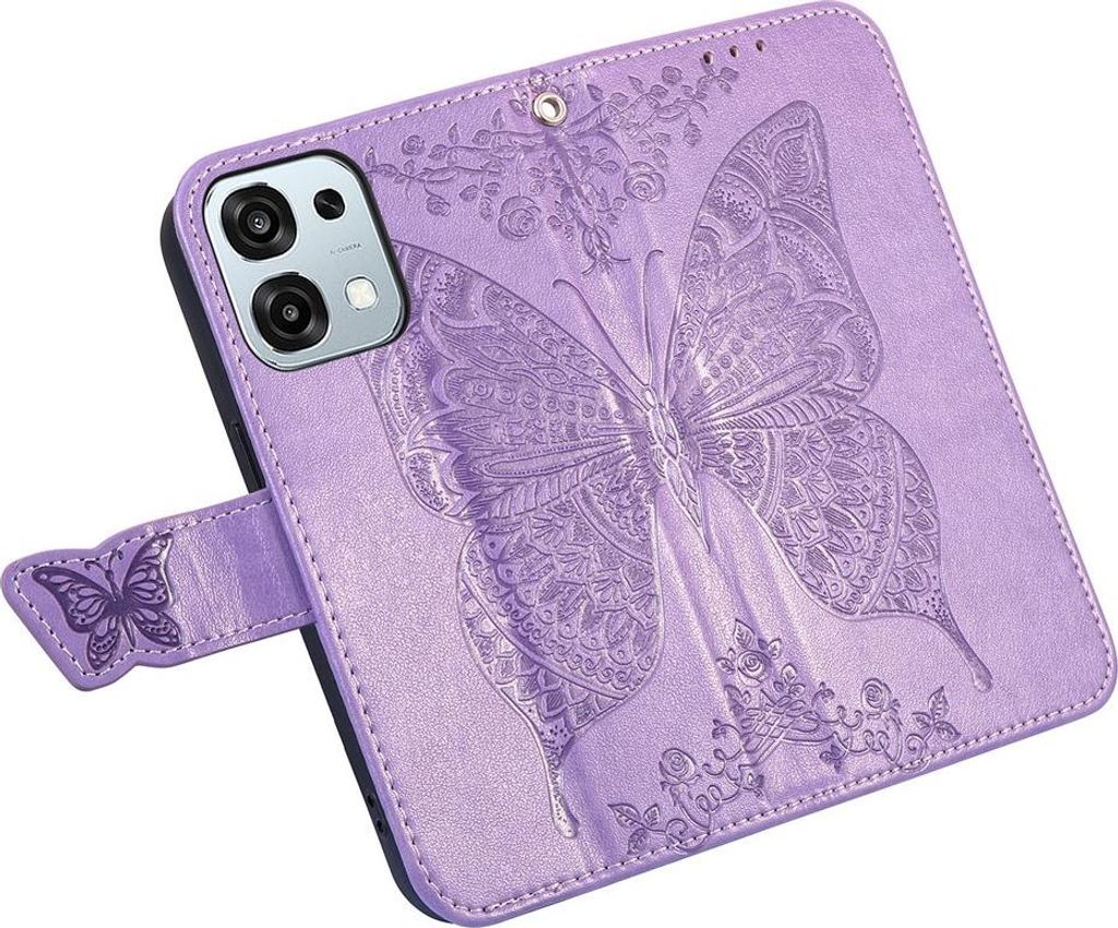 OPPO A6 Pro 5G Hülle - Coverup Schmetterling Klapphülle - Violett