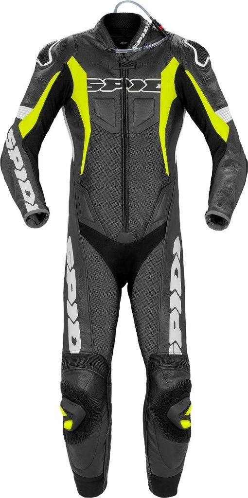 Spidi Sport Warrior Pro Perforierte Pro 1-Teiler Motorrad Lederkombi, schwarz/gelb, 58