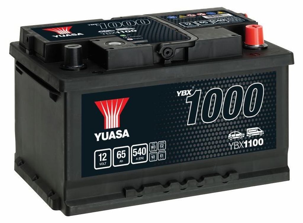 YUASA YBX1000 Starterbatterie 12V 65Ah 540A/EN LB3 Batterie Produktbild 