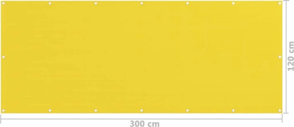 The Living Store Schermo privacy per balcone giallo 120x300 cm HDPE - 5