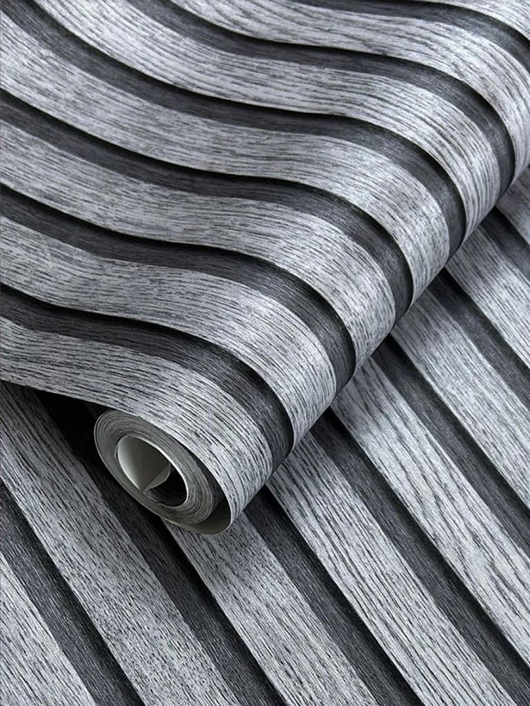 RHP Tapete Holzoptik 3D – Wandpaneel Design, moderne Lamellenwand im Skandi Look, Natur Optik, Holzwand Effekt, 0,53 x 10,05 m 930057