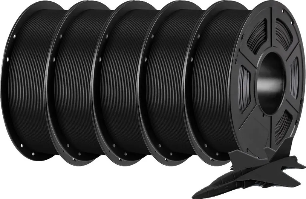 Filamento PLA, 5 kg, ecologico, 5 kg nero