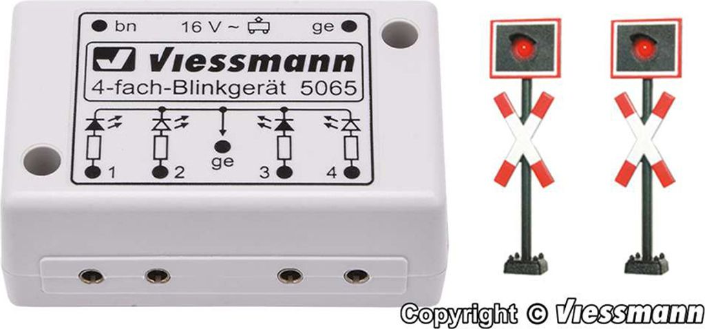 Viessmann 5060 HO H0 Andreaskreuze mit Blinkelektronik, 2 Stück