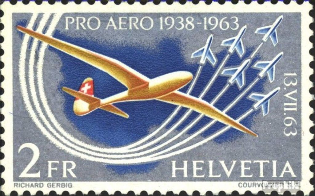 Briefmarken Schweiz 1963 Mi 780 (kompl.Ausgabe) gestempelt Pro Aero