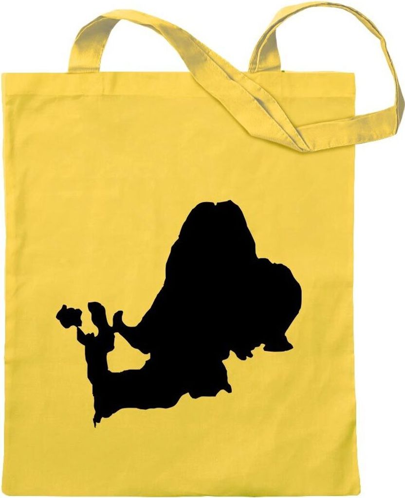 Kiwistar - Baumwolltasche - gelb - Chiemsee - Deutschland - See - Tragetasche Stoffbeutel Umhängetasche langer Henkel