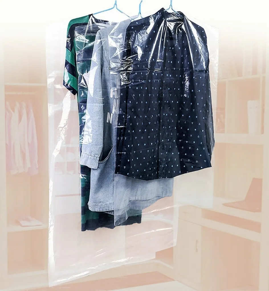 set di 15 copriabiti trasparenti - protezione trasparente per cappotto - pellicola per indumenti 60x120cm - 15 sacchetti per indumenti - copriabiti - parapolvere - sacchetto per indumenti