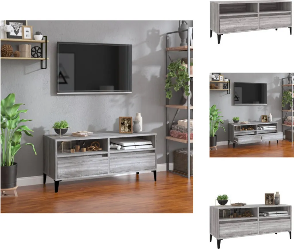 Porta TV Grigio Sonoma vidaXL - Arreda con Stile il tuo Soggiorno