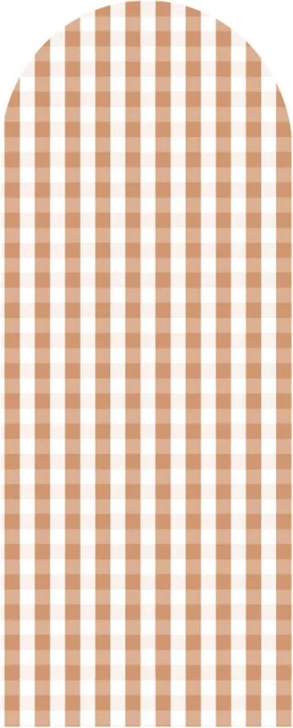 Adesivo Murale Arco Vichy Marrone 60x150 - Carta Adesiva Mobili Boho
