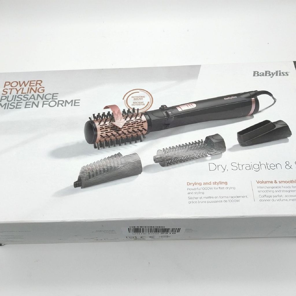 BaByliss Warmluftbürste 1000W - Mit 4 Aufsätzen Für Perfektes Styling
