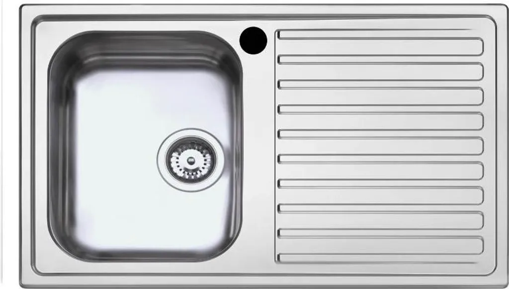 Lavello Samet SAXT331A 86x50 Acciaio Inox 1 Vasca Gocciolatoio DX