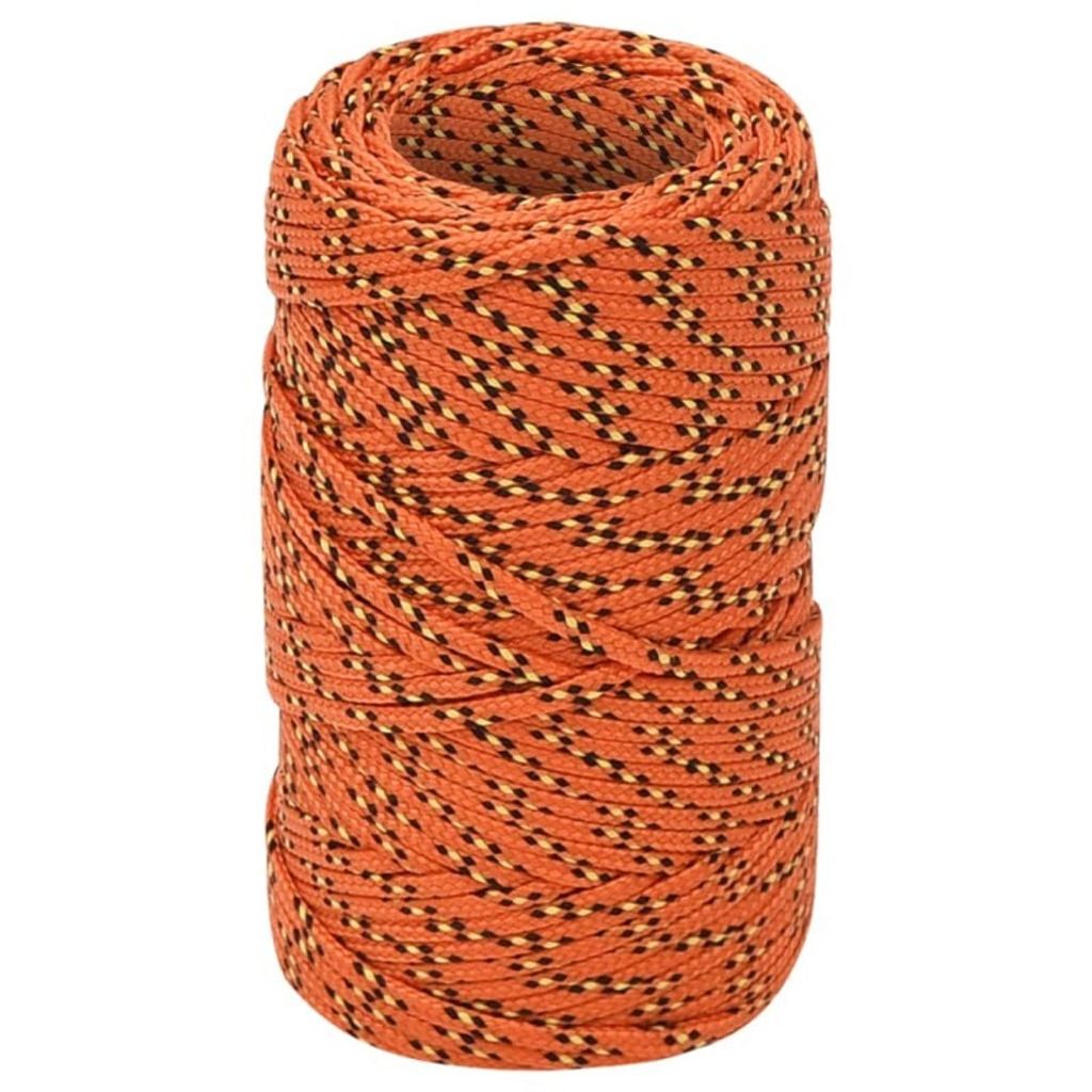 vidaXL Corde de bateau orange 2 mm 25 m polypropylène Image du produit 