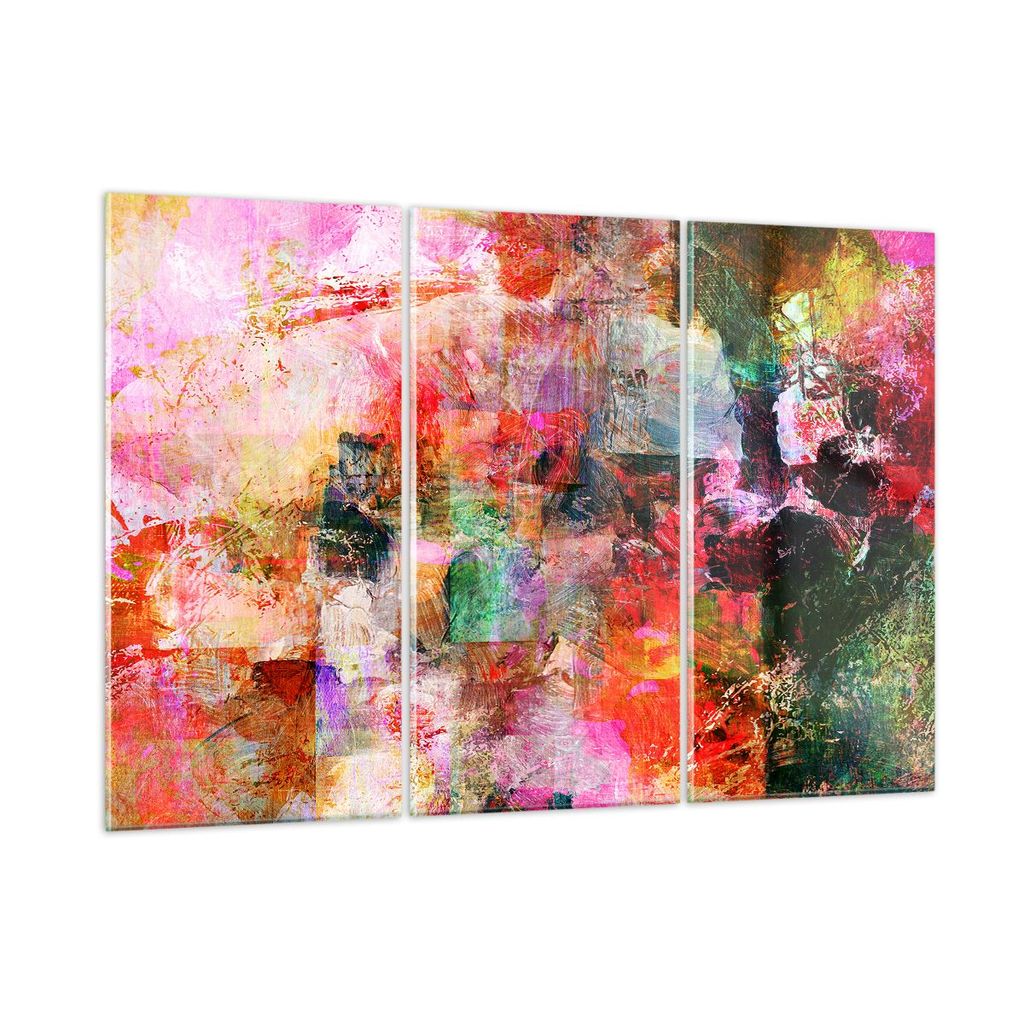 Bilder auf glas - Abstraktion modern - 105x70cm - Glasbilder - Wandbilder - Kunstdruck - zum Aufhängen bereit - Wanddekoration aus Glas - Glas Bil...