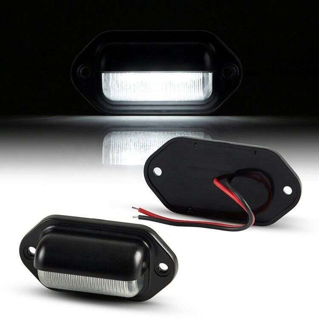 2 x Led Kennzeichenbeleuchtung 12V 24V kaltweiß für Roller Motorrad Quad ATV