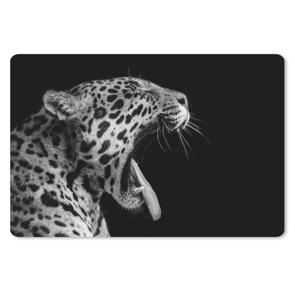 MuchoWow® Schreibtischunterlage Jaguar - Tier - Schwarz - Produktbild 