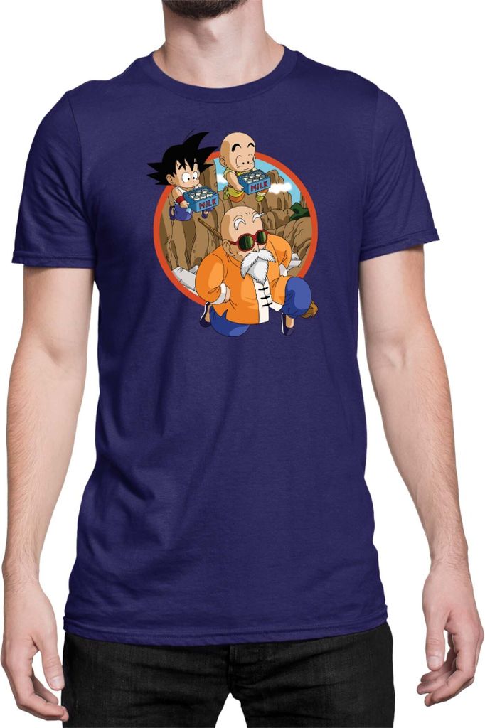 Herren T-Shirt Dragon Anime Manga Ball Z Master Roshi 015, Man 2XL / Dunkelblau