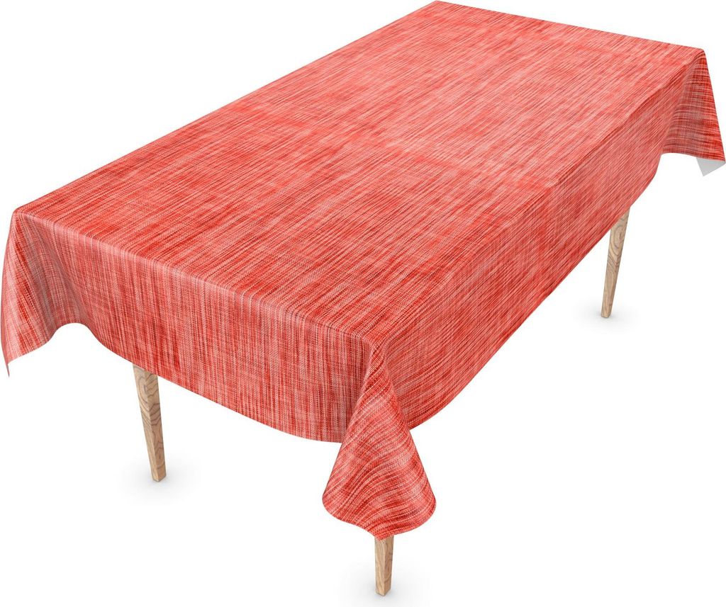 Tischdecke Wachstuch Einfarbig Rot Robust Wasserabweisend Breite 140 cm Länge 140 cm