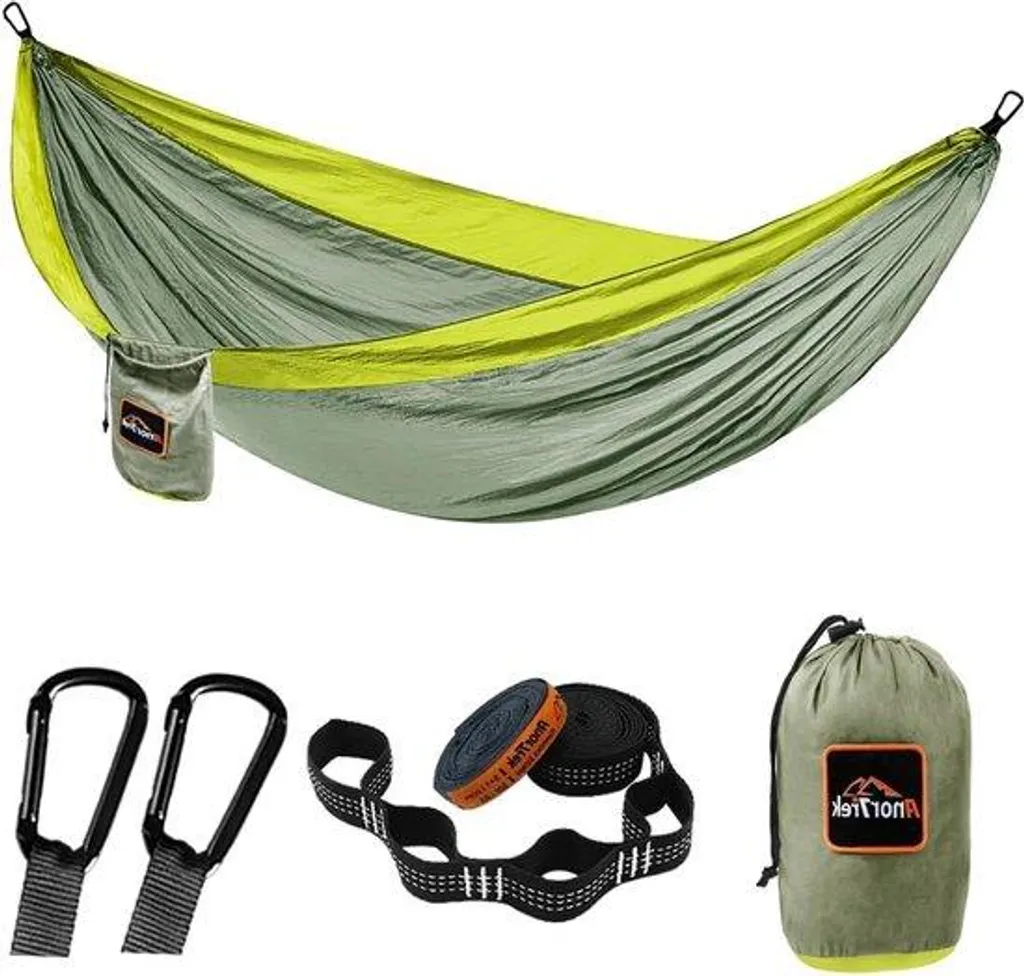 Hamac de camping anti-douleurs de dos - Lit suspendu bleu 118 pouces
