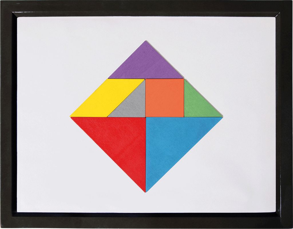 Bartl Wandspiel Tangram schwarz, magnetisch