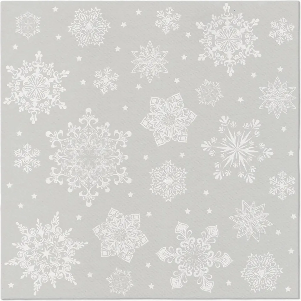 Serviettes de Table en Papier Airlaid Argenté pour Fêtes - Lot de 50