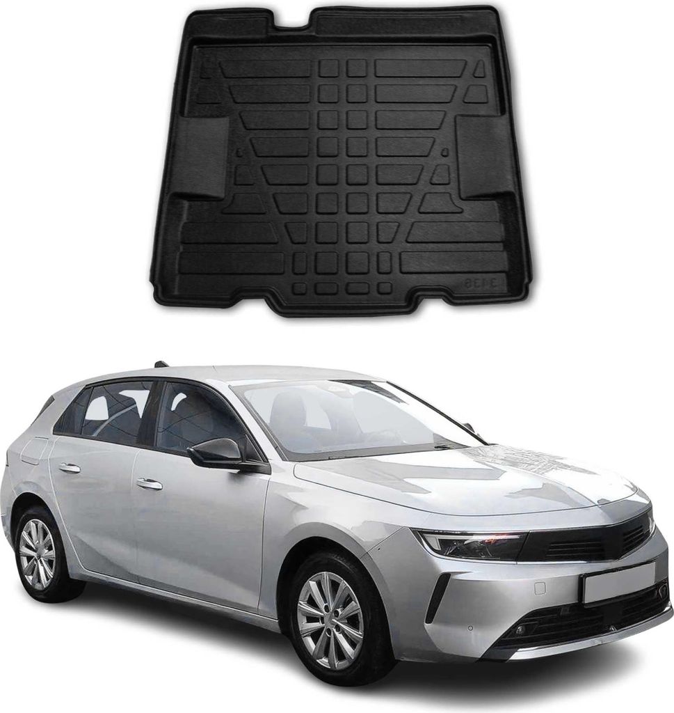 Kofferraumwanne Laderaumwanne für Opel Astra K 2019-2021 Gummi TPE Schwarz