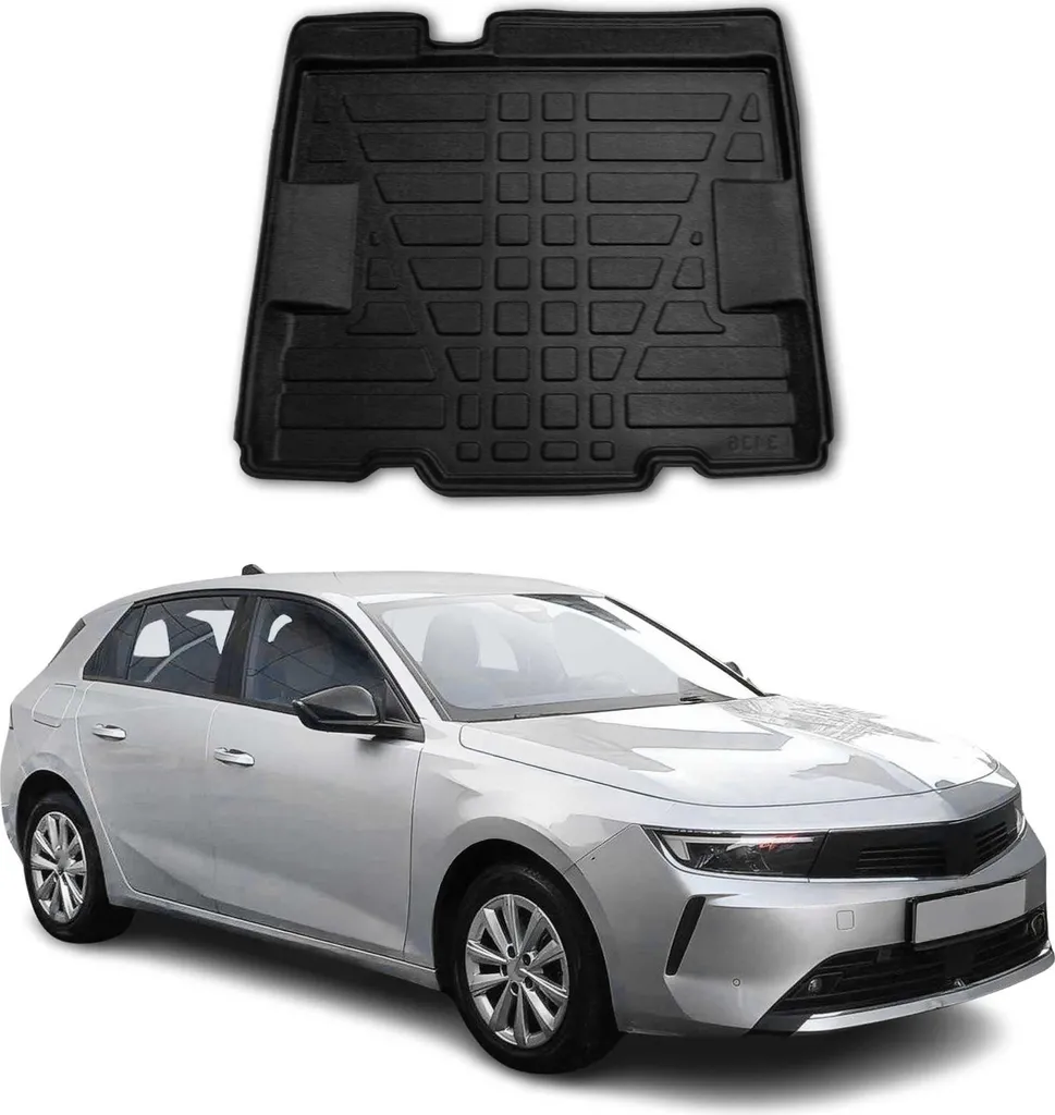 Rivestimento del bagagliaio per Opel Astra K 2019-2021 Gomma TPE Nero