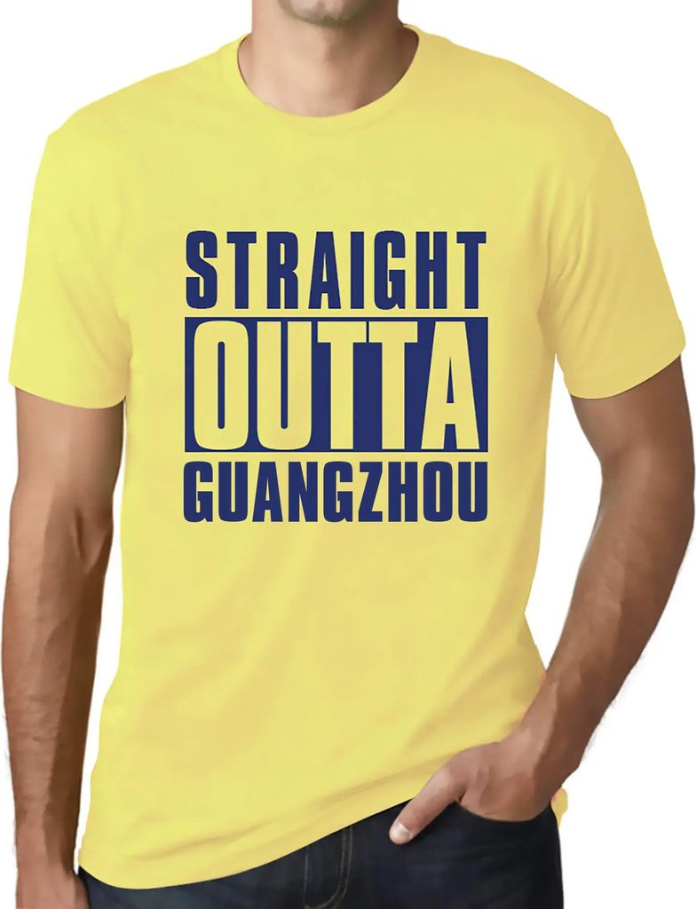 Herren Grafik T-Shirt Direkt aus Guangzhou – Straight Outta Guangzhou – Öko-Verantwortlich Vintage Jahrgang Kurzarm Lustige Druck Geburtstag G...