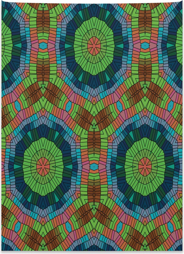 Abakuhaus Bunt Wandteppich, Stammes-Ureinwohner-Kunst aus Weiches Mikrofaser Stoff Kein Verblassen Klare Farben Waschbar, 110 x 150 cm, Mehrfarbig