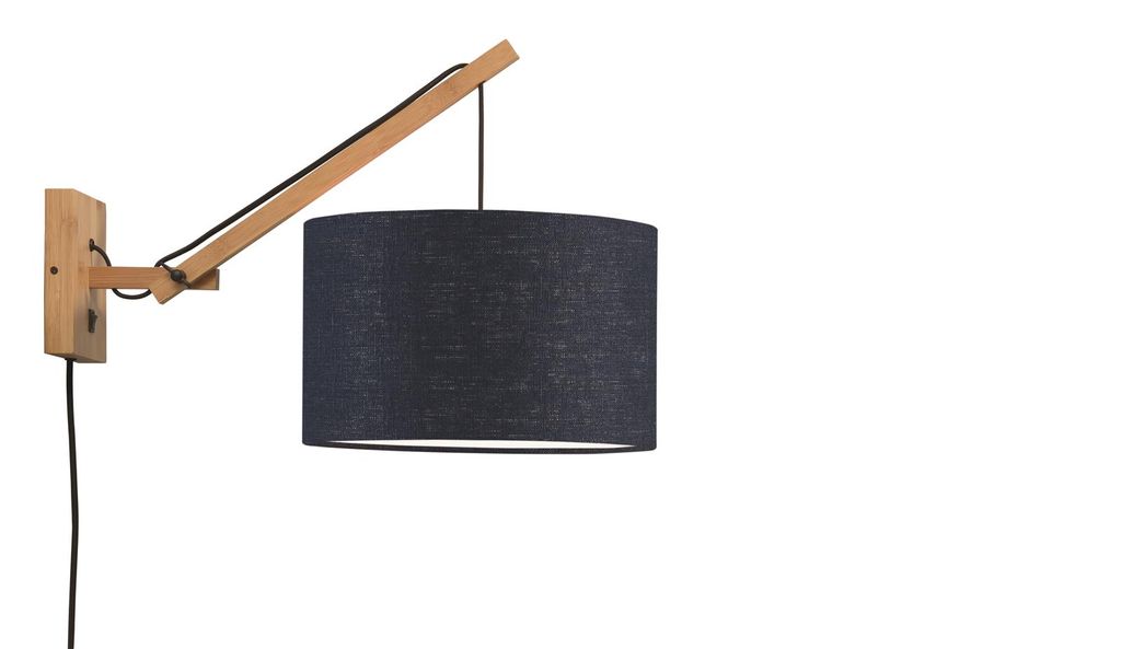 GOOD&MOJO - Wandlampe Andes - Bambus/Blau - 50x32x45cm