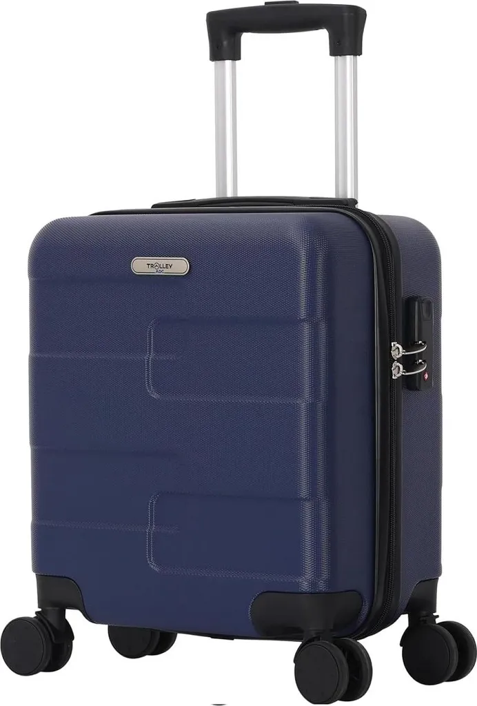 Petite valise de voyage cabine bleu Trolley Adc pour week-end et avion