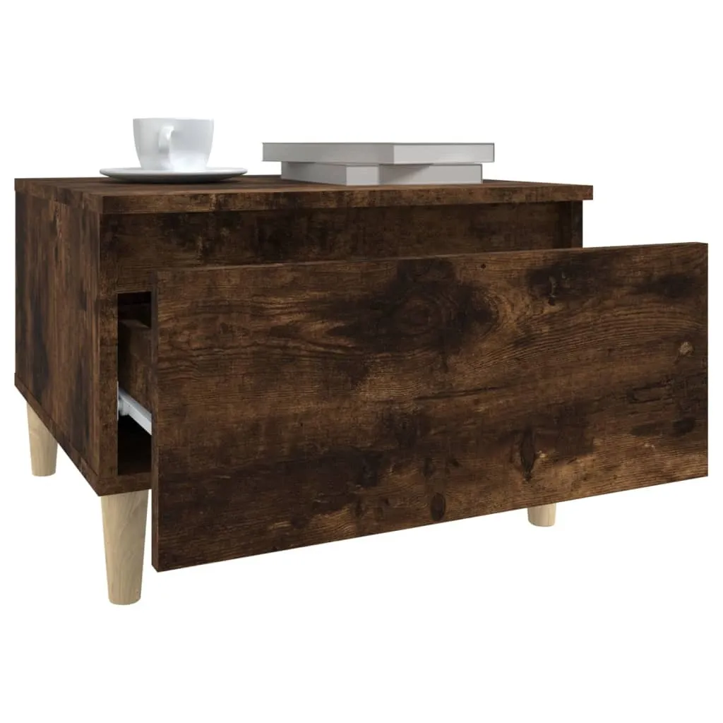 Coppia Tavolini SYFAX™ Rovere Fumo 50x46x35cm | Arredo Legno Multistrato - 5