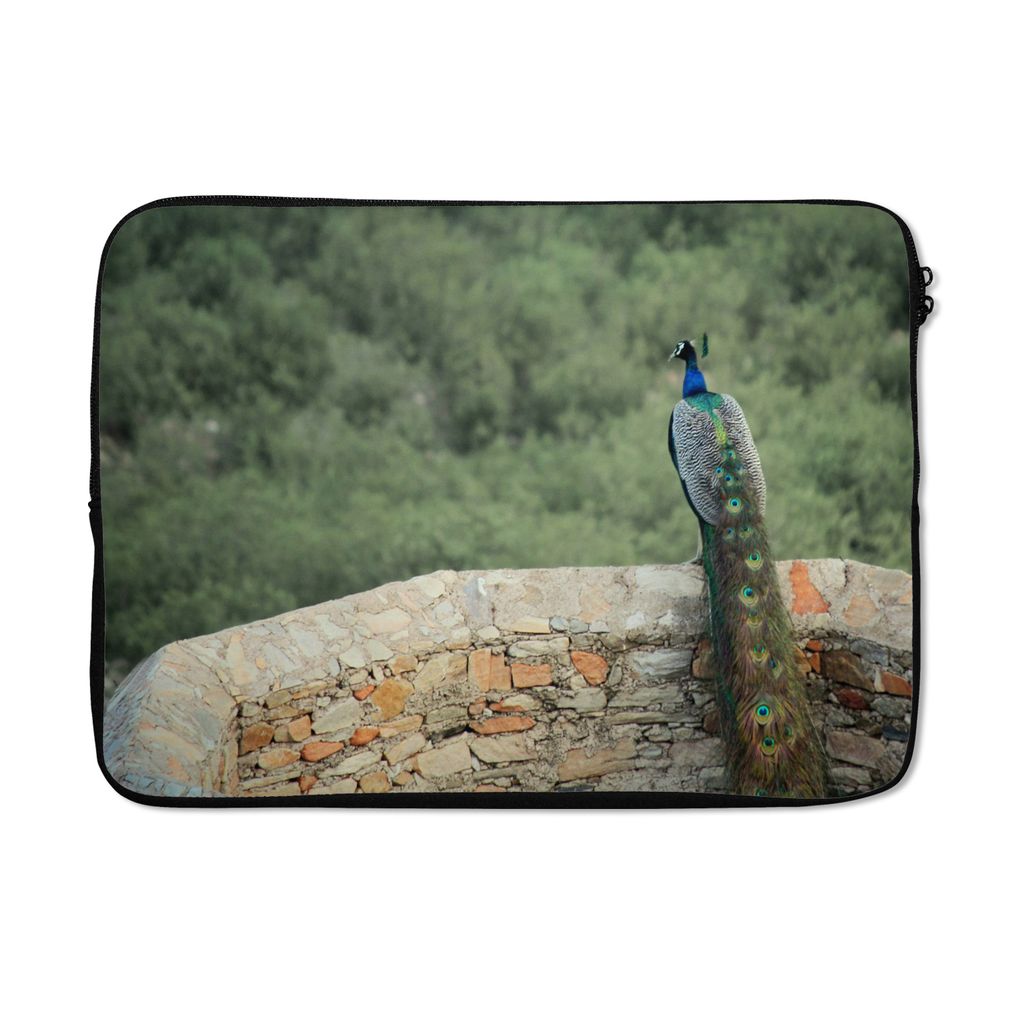 MuchoWow® Laptop Hülle 14 ZollPfau - Wand - Wald Produktbild 