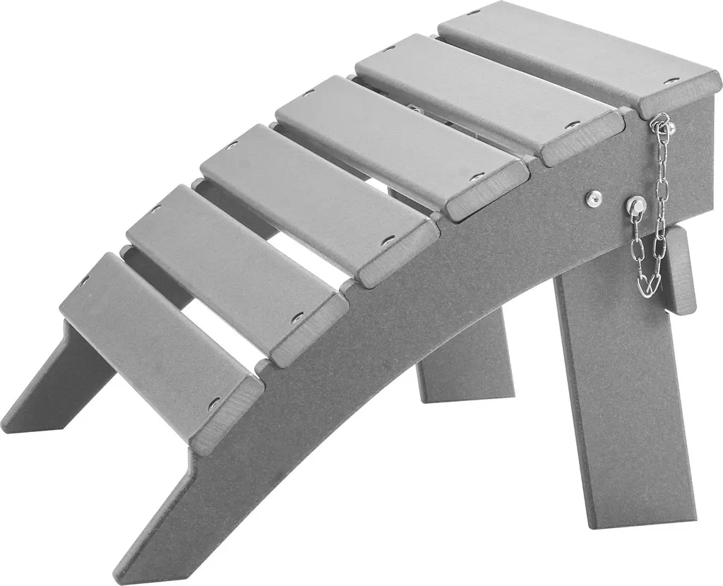 Ottoman Adirondack SucceBuy in HDPE Grigio - Design Ergonomico Outdoor