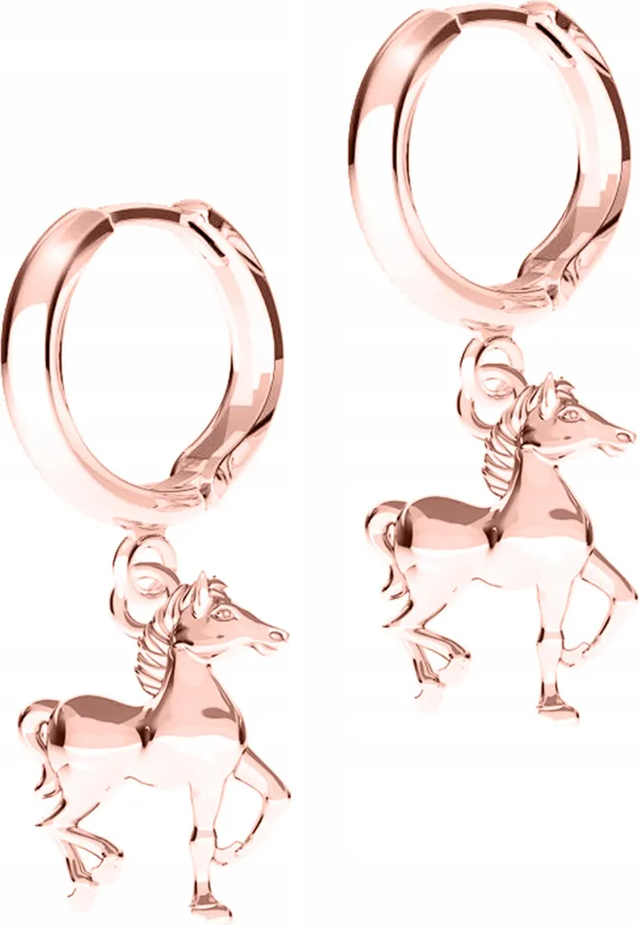 Orecchini Punto Luce Cavallo - Argento 925 e Oro Rosa Luxury Design