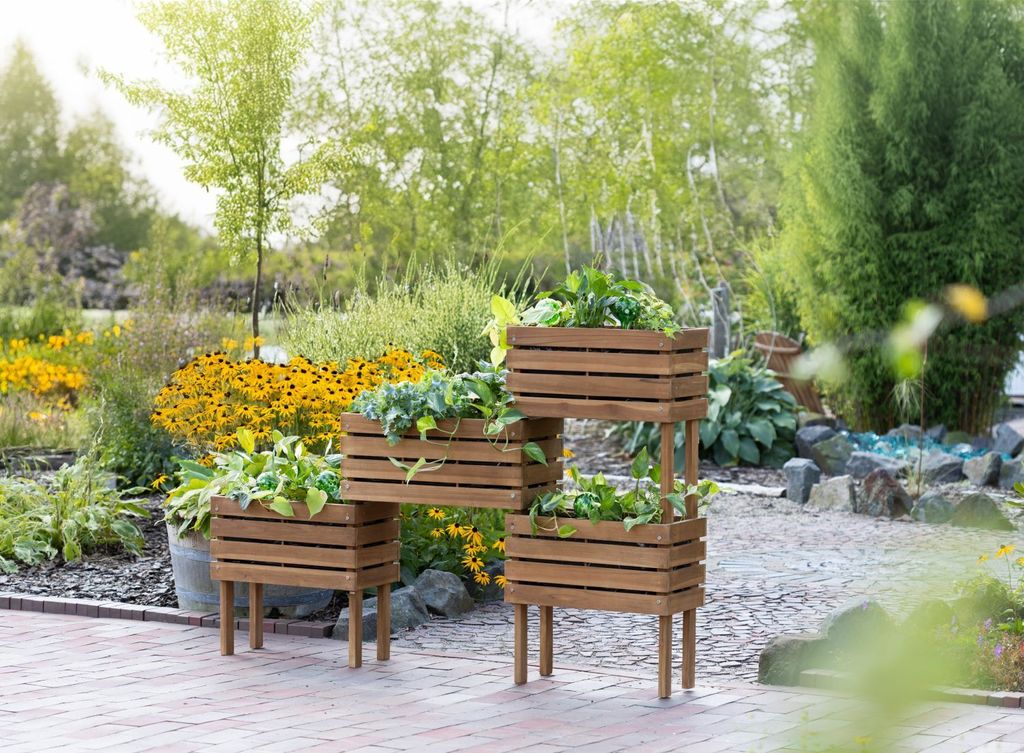 Teakholz - bene living - Hochbeet Dundee