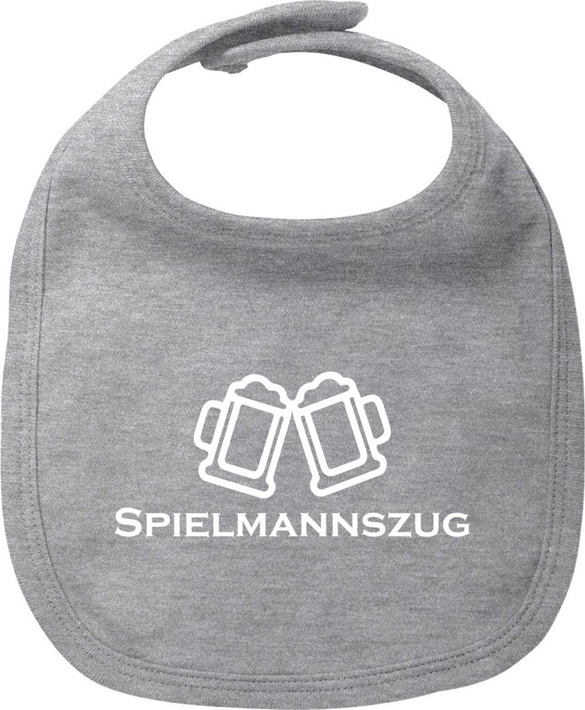 Huuraa Baby Lätzchen Spielmannszug Schützenfest Heather Grey Klettverschluss Baumwolle Latz Geschenkidee