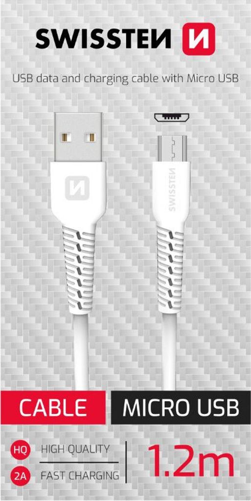 USB/Micro-USB-Datenkabel (weiß, 1,2 m)