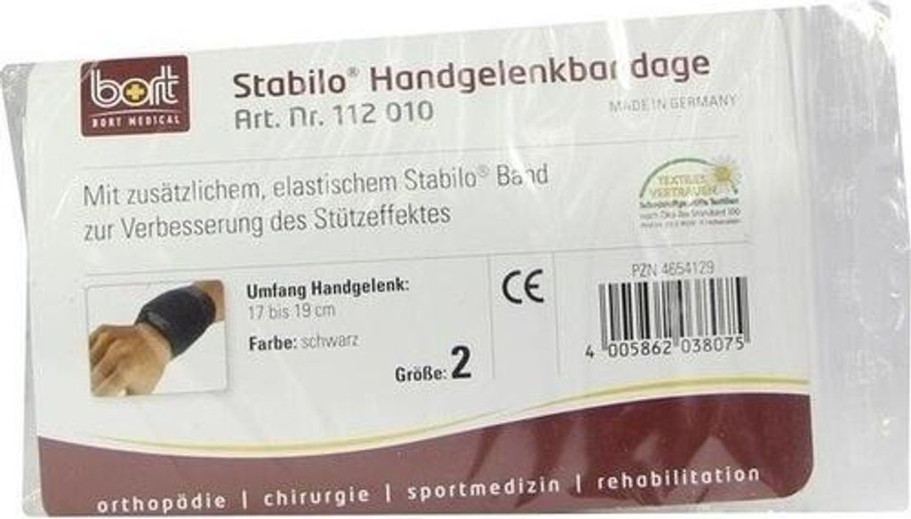 BORT Stabilo Handgelenkbandage Gr.2 schwarz