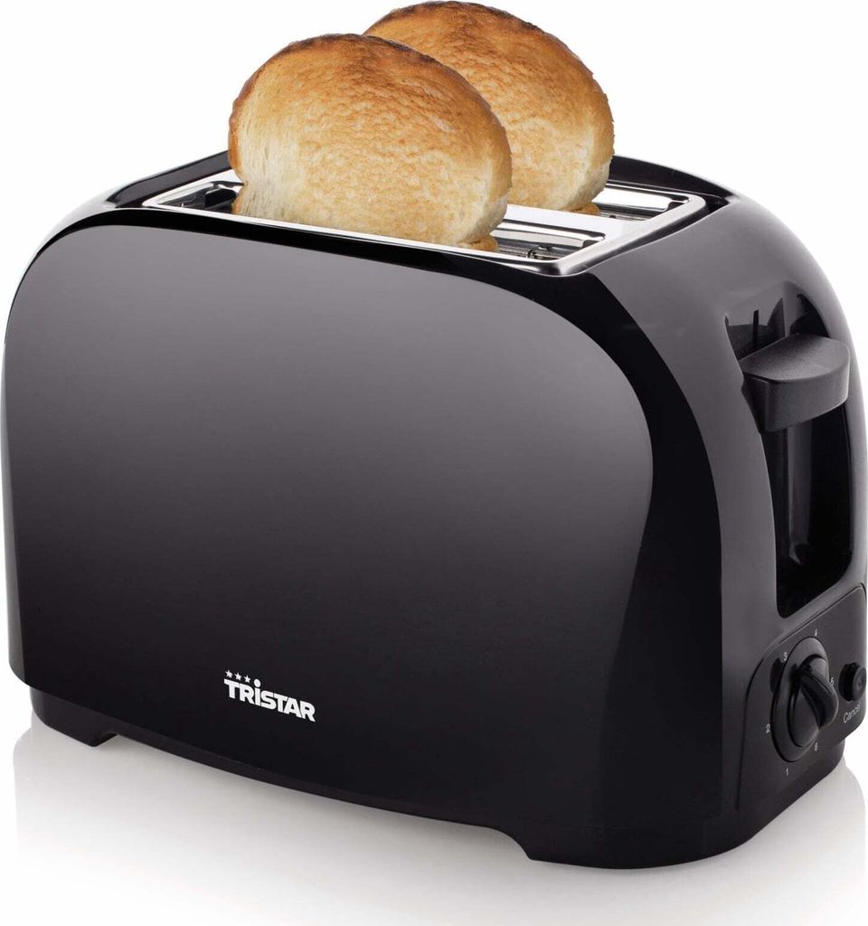 Tristar BR-1025 Toaster, 2 Scheibe(n), Schwarz, Kunststoff, Produktbild 