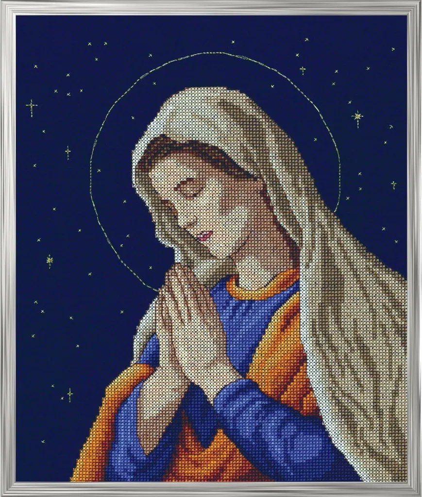 Janlynn Kit Broderie Point de Croix Madonna à Compter - 23x28cm Complet