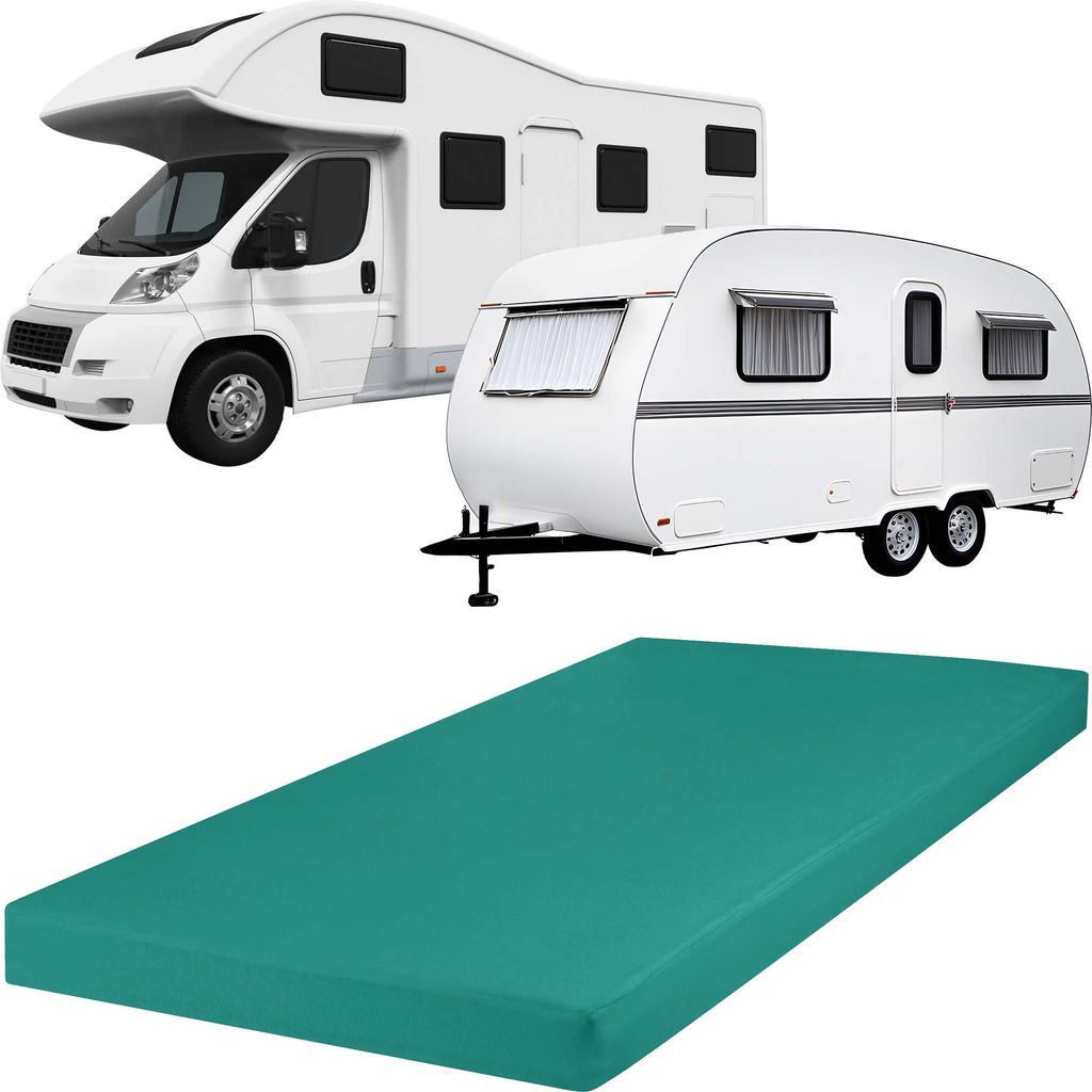 REDBEST Spannbettlaken Pittsburgh" für Wohnwagen, Wohnmobil und Boot petrol 140x200 cm - 160x200 cm"