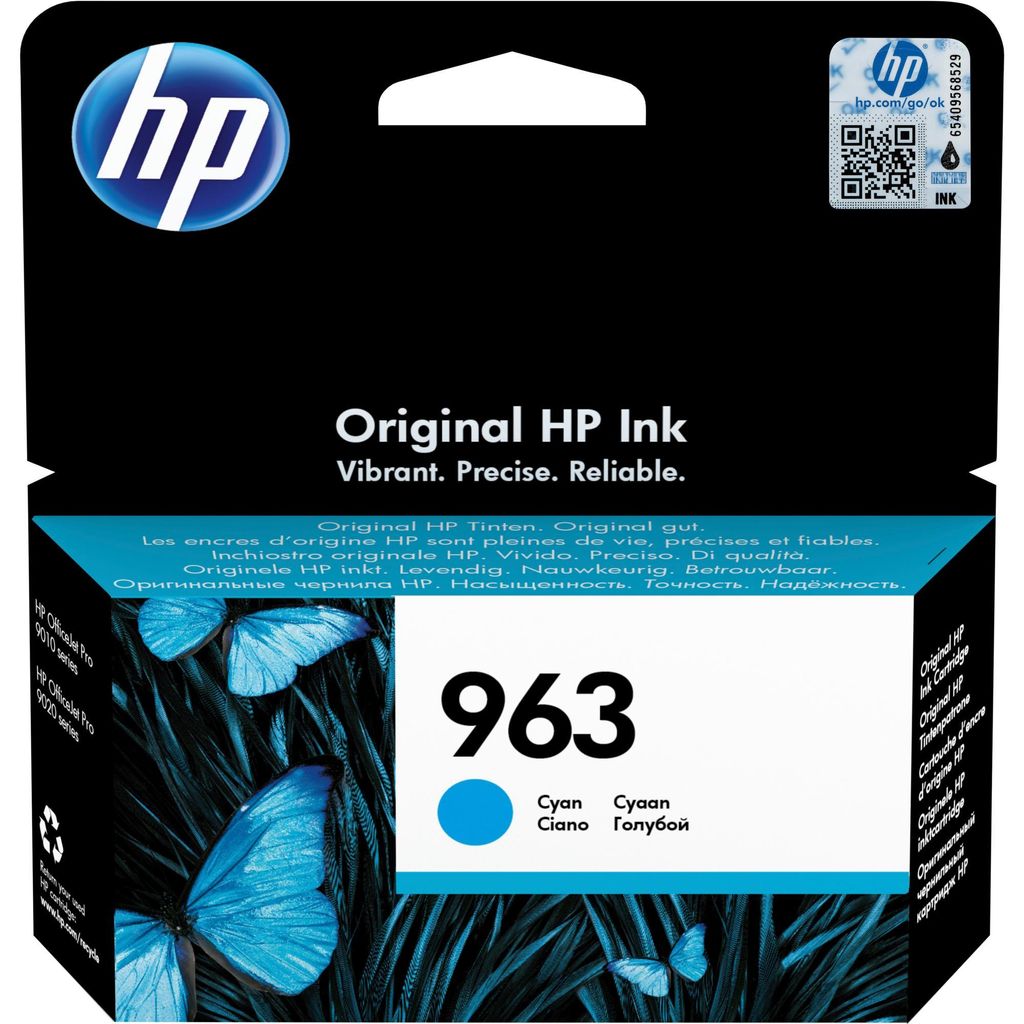 3JA23AE#BGX HP 963 OJ PRO Tinte cyan ST Obrázok produktu 