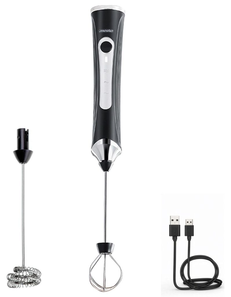 Mesko MS 4535 Wiederaufladbarer Milchaufschäumer – 2 in 1 Produktbild 