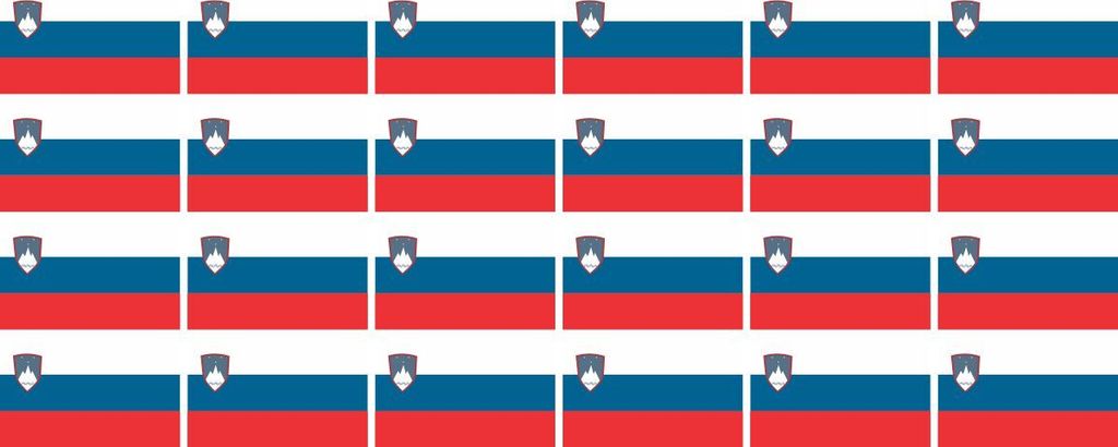 Mini Aufkleber Set - Pack glatt - 33x20mm - selbstklebender Sticker - Slowenien - Flagge / Banner / Standarte fürs Auto, Büro, zu Hause und die S...