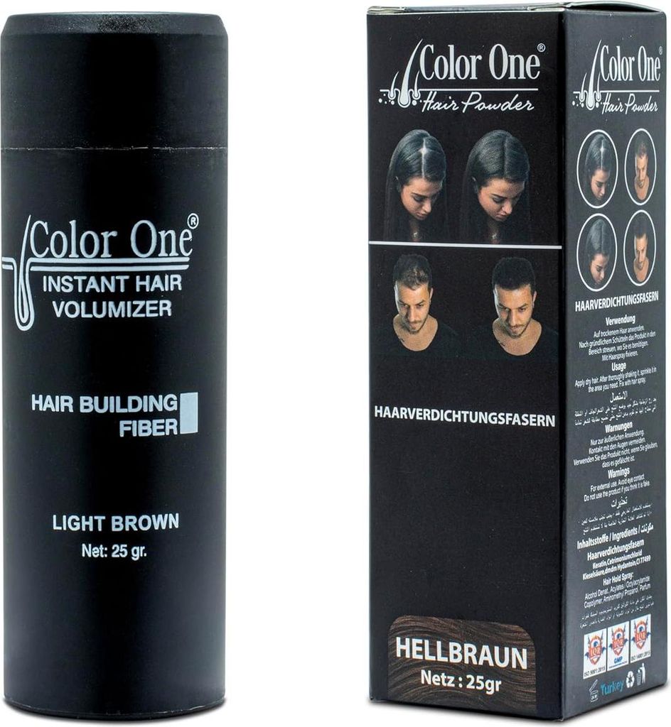 Color One Streuhaar Hellbraun 25g – Natürliche Haarverdichtung in Sekunden