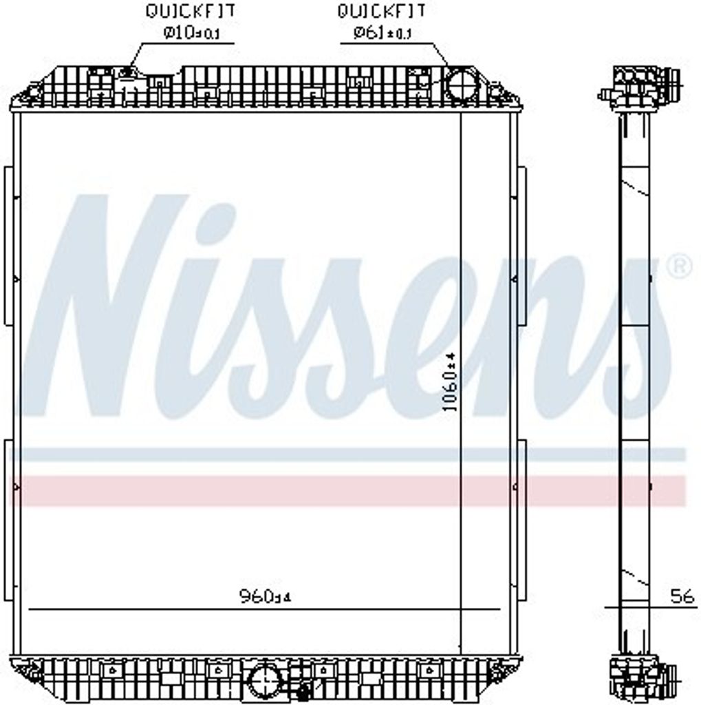NISSENS 671760 Kühler Wasserkühler Motorkühler passend für MERCEDES-BENZ ACTROS MP4 / MP5 ANTOS AROCS
