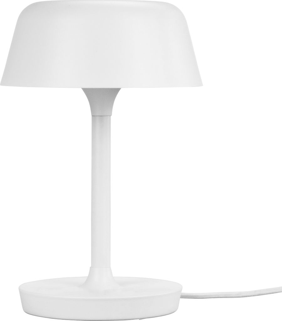 Tischlampe, Tischleuchte, Nachttischlampe, Schreibtischlampe, LED Leselampe, Valencia weiß