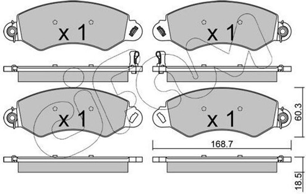 CIFAM Bremsbeläge Satz Vorne Bremsklötze für LDV Maxus Kastenwagen 822-1148-0