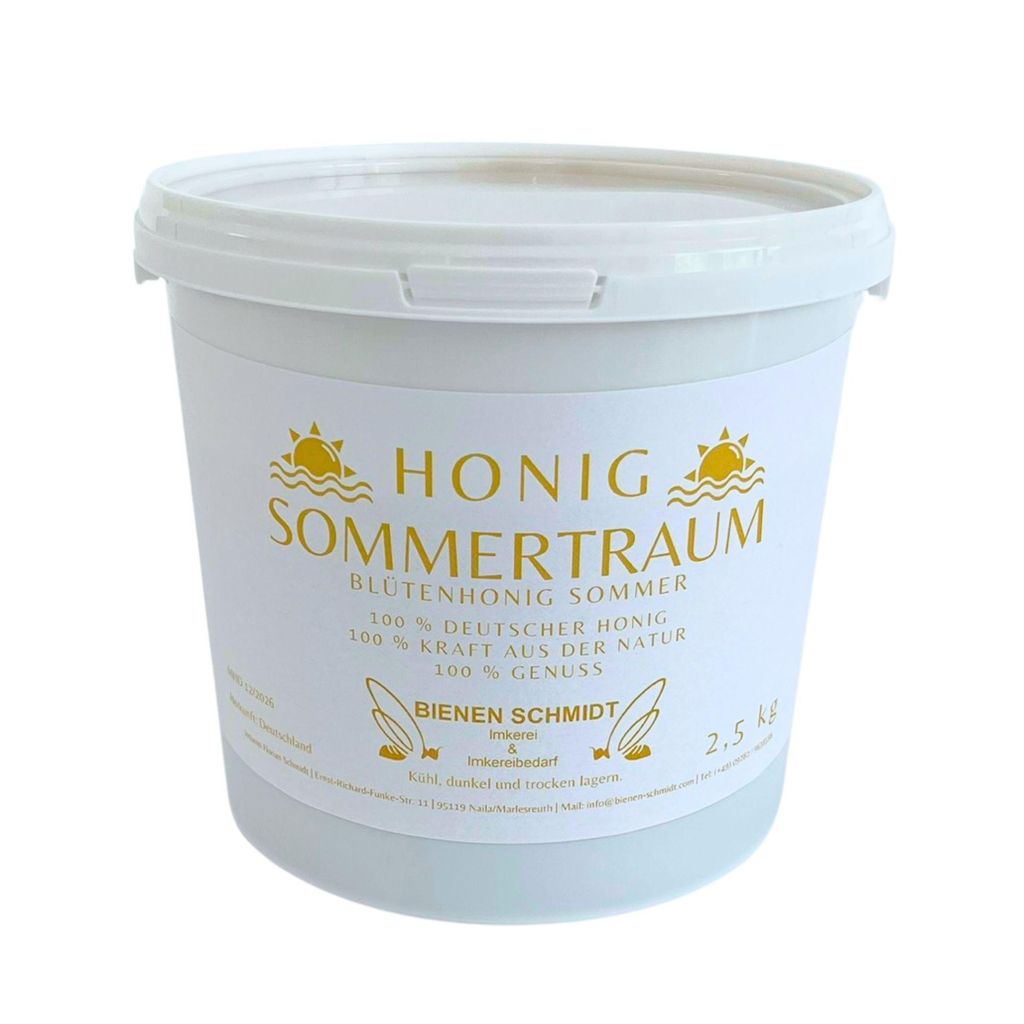Seau de 2,5 kg, apte au contact alimentaire, miel allemand Image du produit 