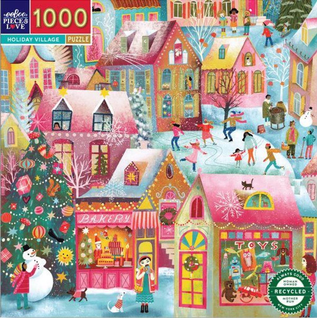 eeBoo Puzzle Holiday Village - 1000 Teile - Lernspiel