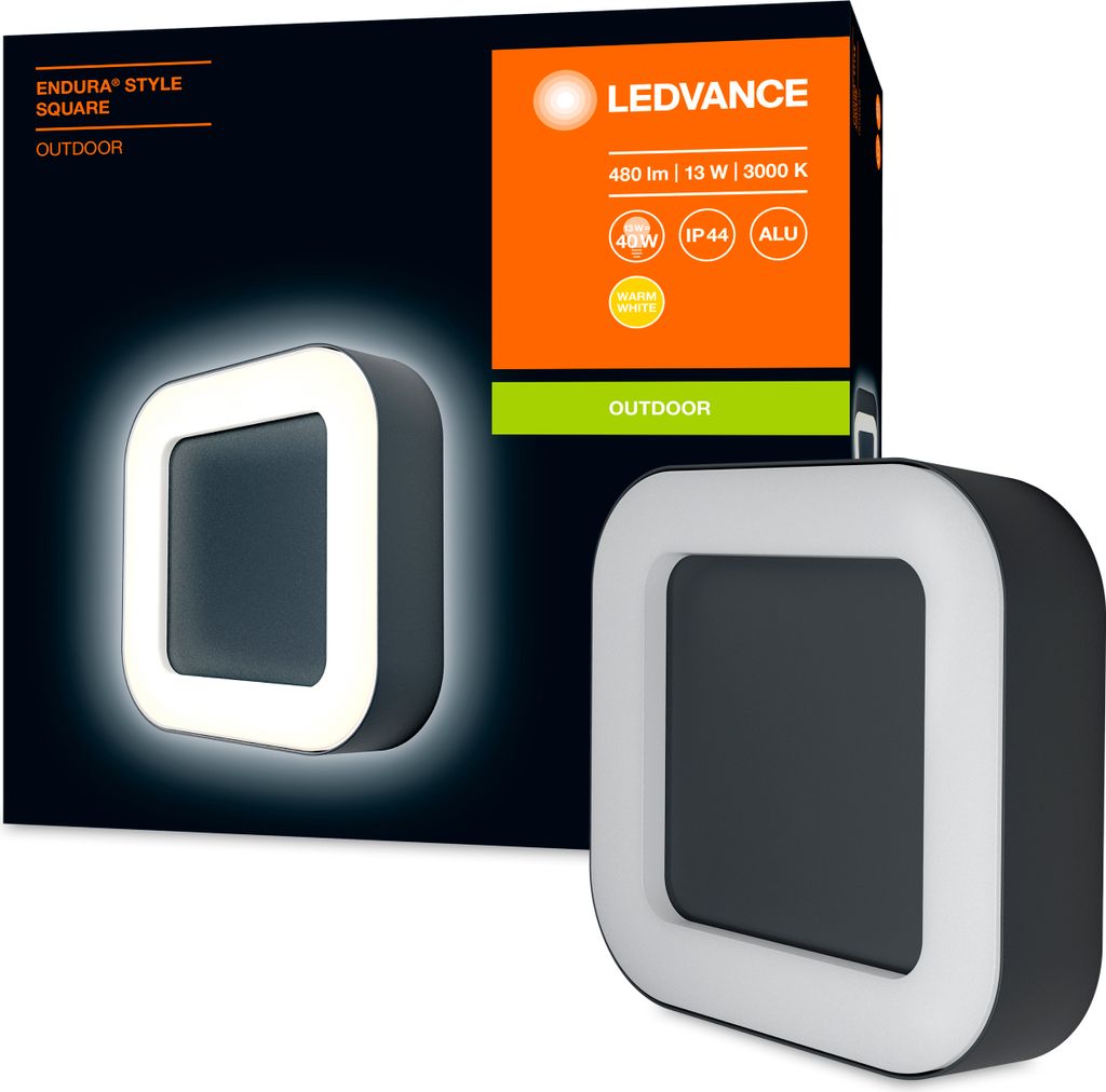 Ledvance Außenleuchte Endura Style Square dunkelgrau Produktbild 4